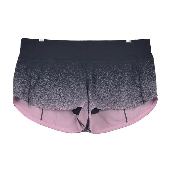 lululemon Speed Up Short Size 8 in Ombre Speckle Vintage Pink & Black - Picture 1 of 6